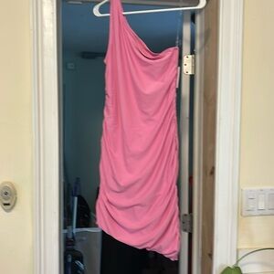 NWT! Beyond Yoga pink asymmetrical dress